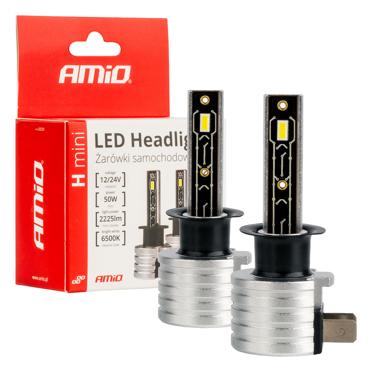 LED-koplampen H-mini-serie H1 AMiO 03329 - AMiO 03329 - afbeelding 1