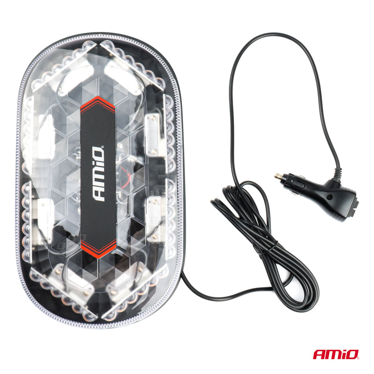 MAGNETISCHE MINI-lichtbalk met hoge intensiteit WLB78 293x171mm R65 R10 48LED 12/24V IP56 AMiO 03336 - AMiO 03336 - afbeelding 4