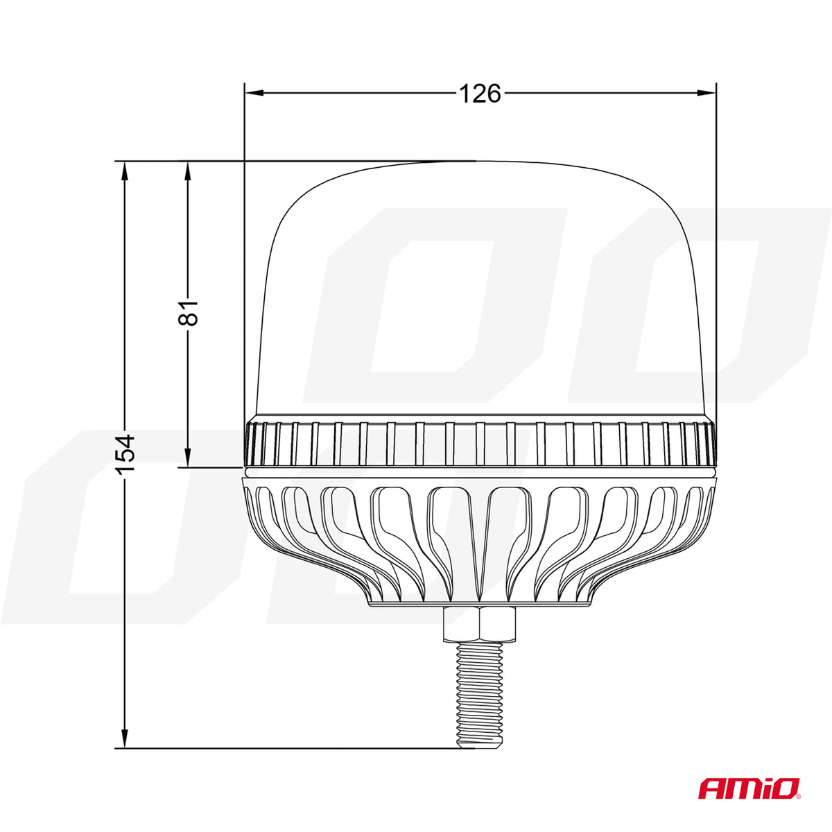 LED Waarschuwingslamp W25SB 12V 24V AMiO 03339 - AMiO 03339 - afbeelding 5