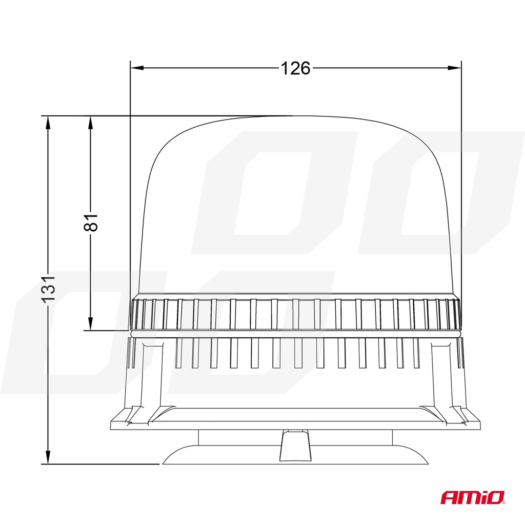 LED Waarschuwingslamp 24 LED W25M 12V 24V AMiO 03340 - AMiO 03340 - afbeelding 7