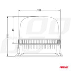 LED Waarschuwingslamp W25b 3 schroeven R65 R10 24LED 12/24V IP66 AMiO 03341 - AMiO 03341 - afbeelding 6
