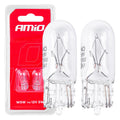 Halogeenlampen T10 W5W W2.1x9.5d 12V 2st blister AMiO 03346 - AMiO 03346 - afbeelding 1
