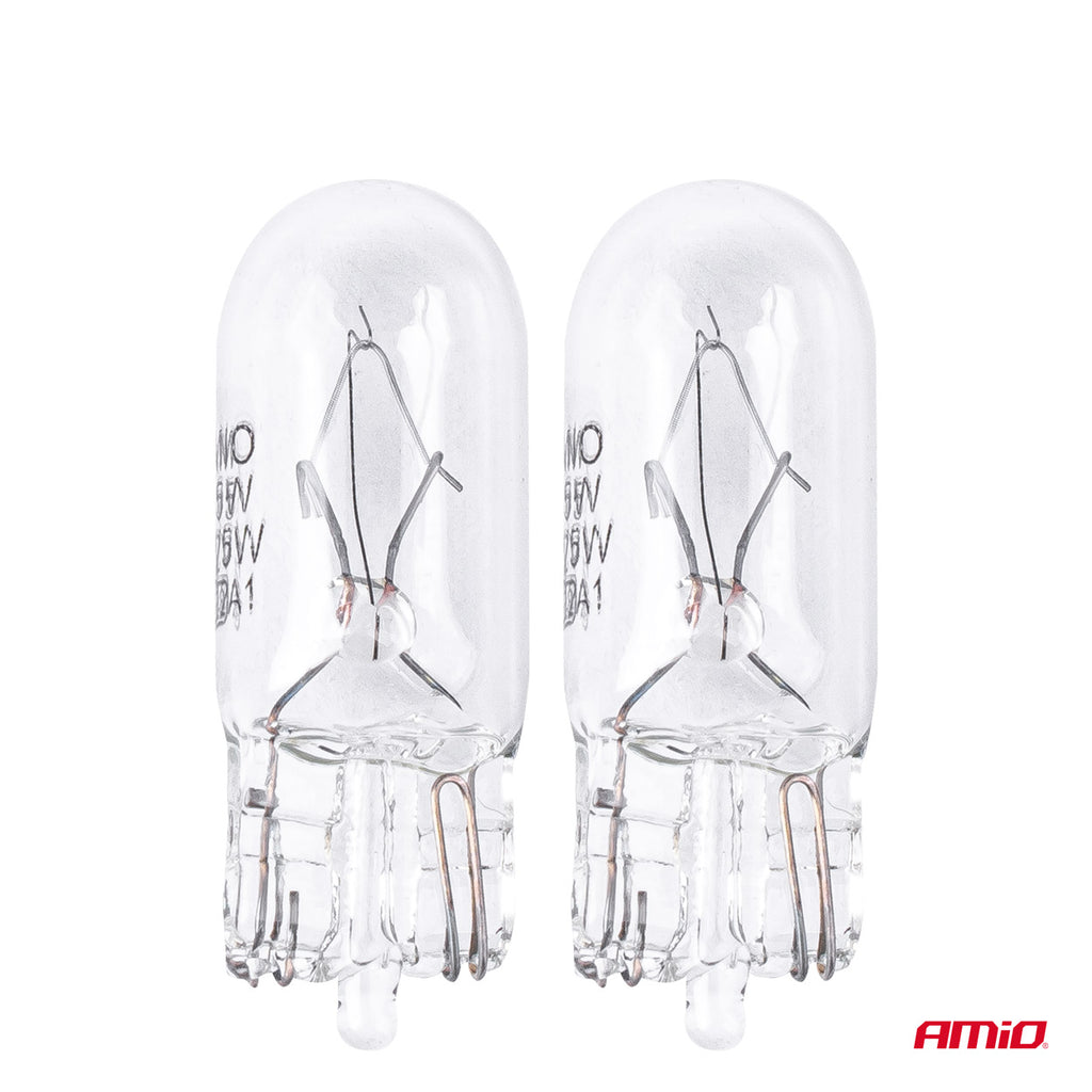 Halogeenlampen T10 W5W W2.1x9.5d 12V 2st blister AMiO 03346 - AMiO 03346 - afbeelding 2