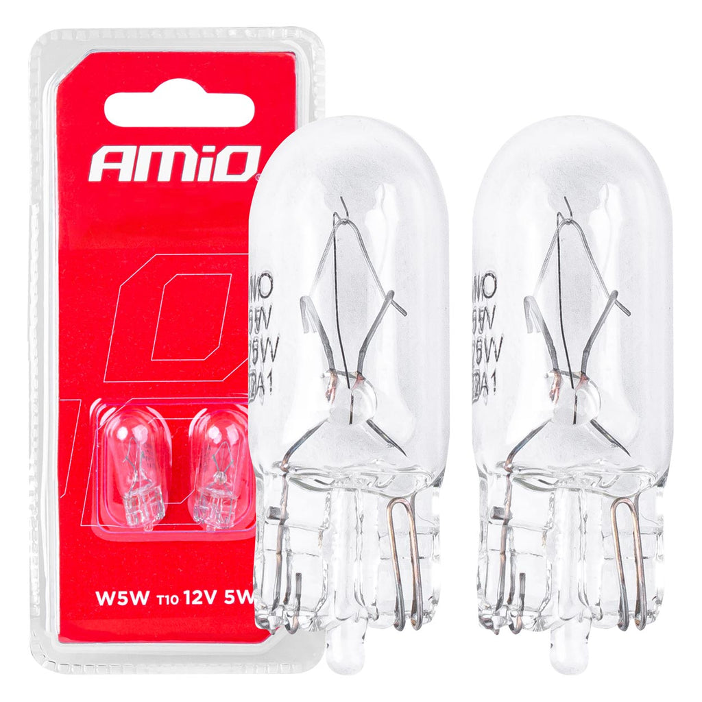 Halogeenlampen T10 W5W W2.1x9.5d 12V 2st blister AMiO 03346 - AMiO 03346 - afbeelding 3