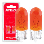 Halogeenlampen T10 W5W W2.1x9.5d 12V 2st blister AMiO 03347 - AMiO 03347 - afbeelding 1