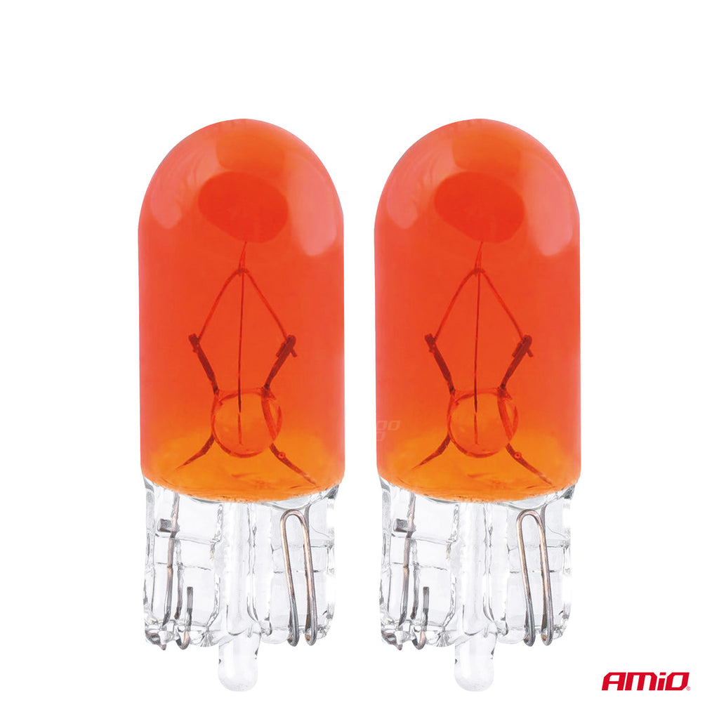 Halogeenlampen T10 W5W W2.1x9.5d 12V 2st blister AMiO 03347 - AMiO 03347 - afbeelding 2