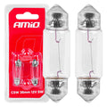 Halogeenlampen C5W Soffittendoos SV 8,5-8 36mm 12V 2st blister AMiO 03348 - AMiO 03348 - afbeelding 1