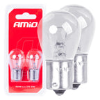 Halogeenlampen P21W BA15s 12V 2st blister AMiO 03351 - AMiO 03351 - afbeelding 1