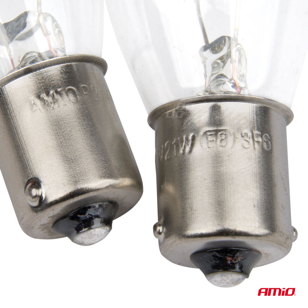 Halogeenlampen P21W BA15s 12V 2st blister AMiO 03351 - AMiO 03351 - afbeelding 3