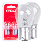 Halogeenlampen P21/5W BAY15D 12V 2st blister AMiO 03353 - AMiO 03353 - afbeelding 1
