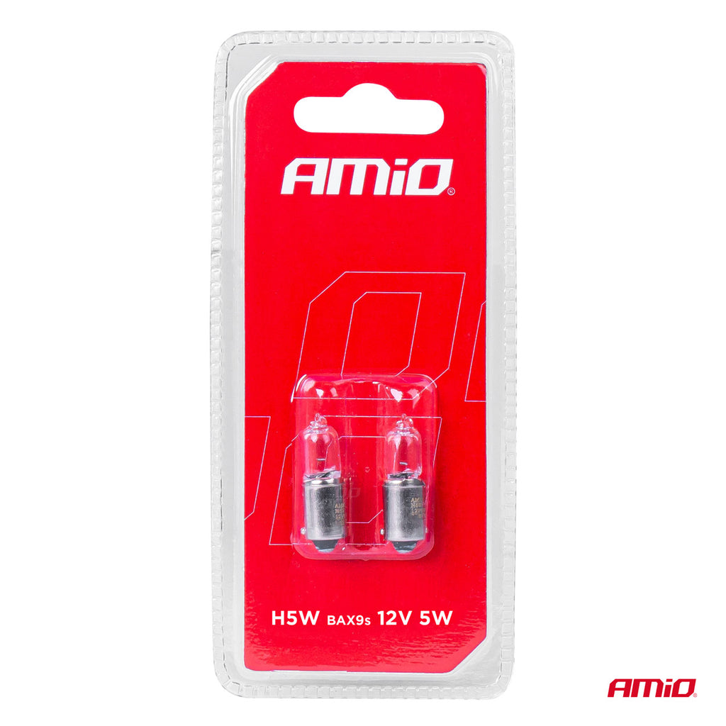 Halogeenlampen H5W 12V 5W BAX9S wit 2st blister AMiO 03354 - AMiO 03354 - afbeelding 4