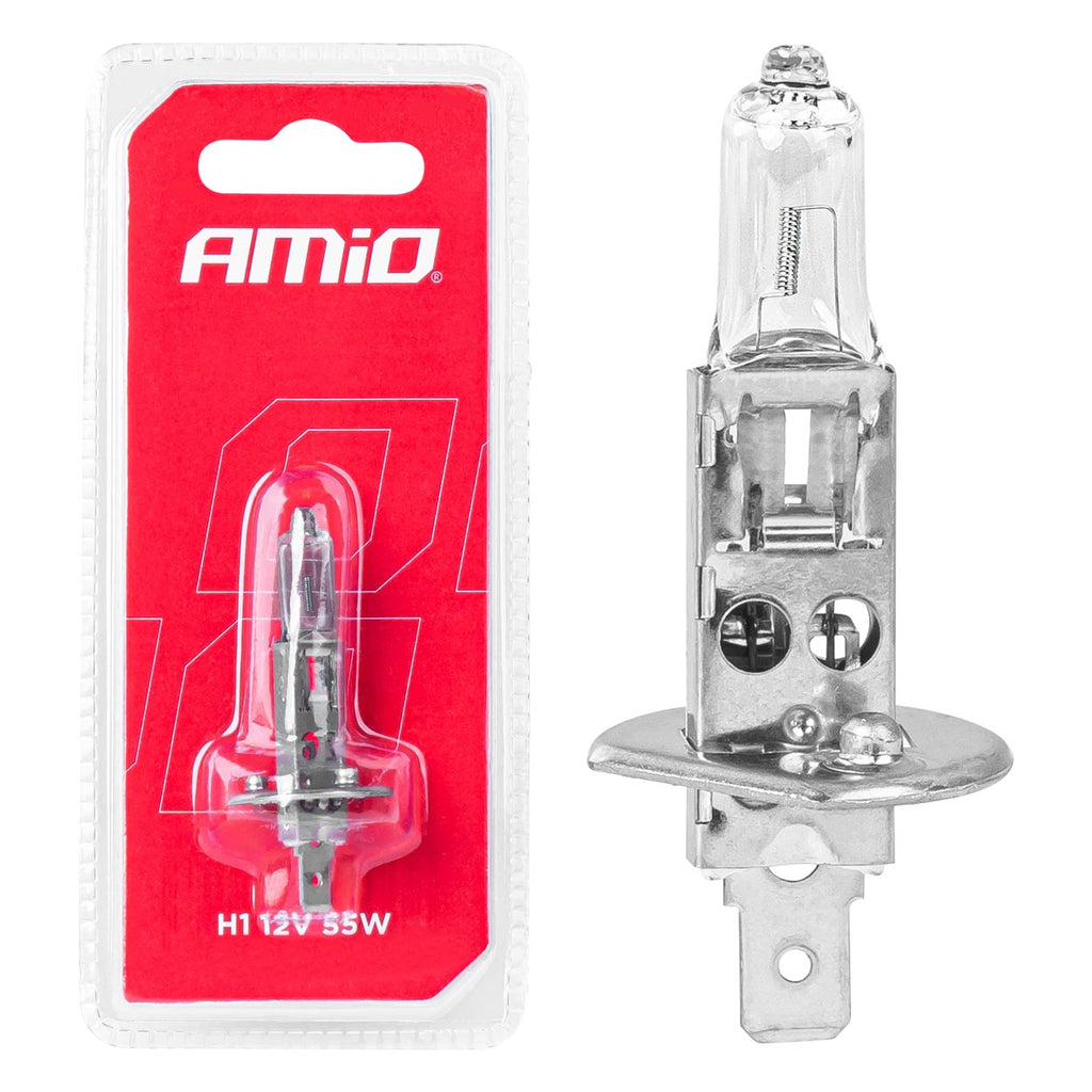 Halogeenlamp H1 12V/55W 1st blister AMiO 03358 - AMiO 03358 - afbeelding 1