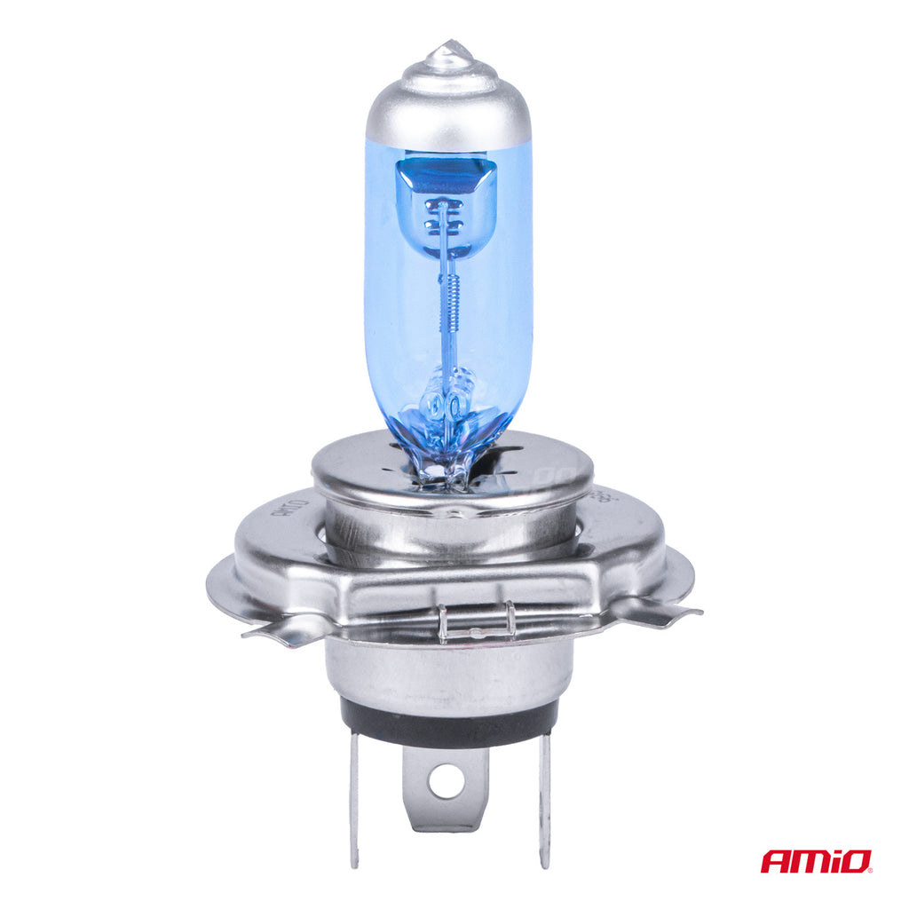 Halogeenlamp H4 12V 60/55W Super Wit 1st blister AMiO 03362 - AMiO 03362 - afbeelding 2