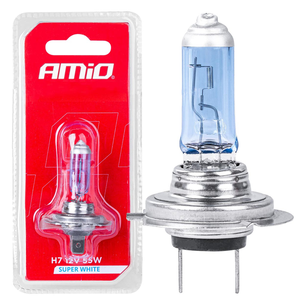 Halogeenlamp H7 12V/55W Super Wit 1st blister AMiO 03364 - AMiO 03364 - afbeelding 1