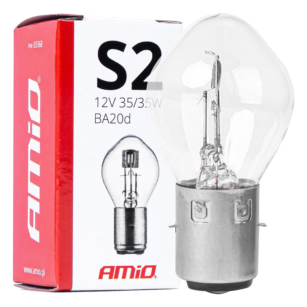 Halogeenlampen S2 12V 35/35W BA20d 1st AMiO 03368 - AMiO 03368 - afbeelding 1