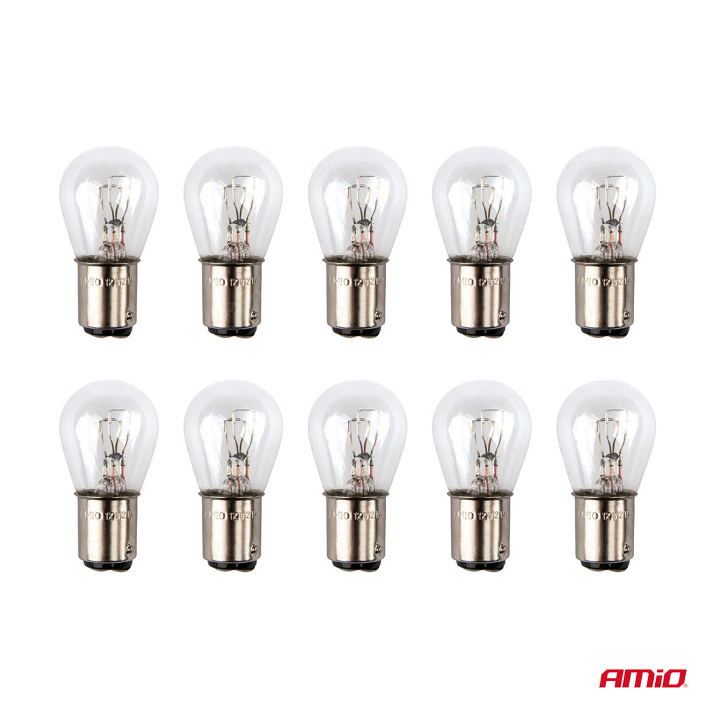Halogeenlampen P21/4W 12V BAZ15d 10st AMiO 03369 - AMiO 03369 - afbeelding 2