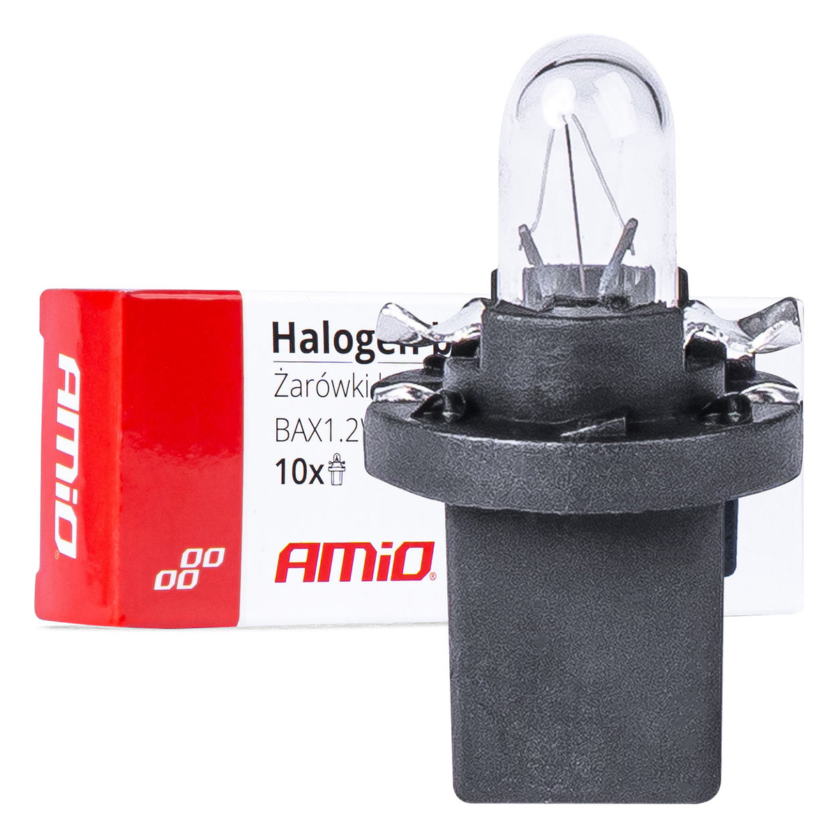 Halogeenlampen T5 B8.5D 12V 8.5W BAX1.2W wit 10st AMiO 03371 - AMiO 03371 - afbeelding 3