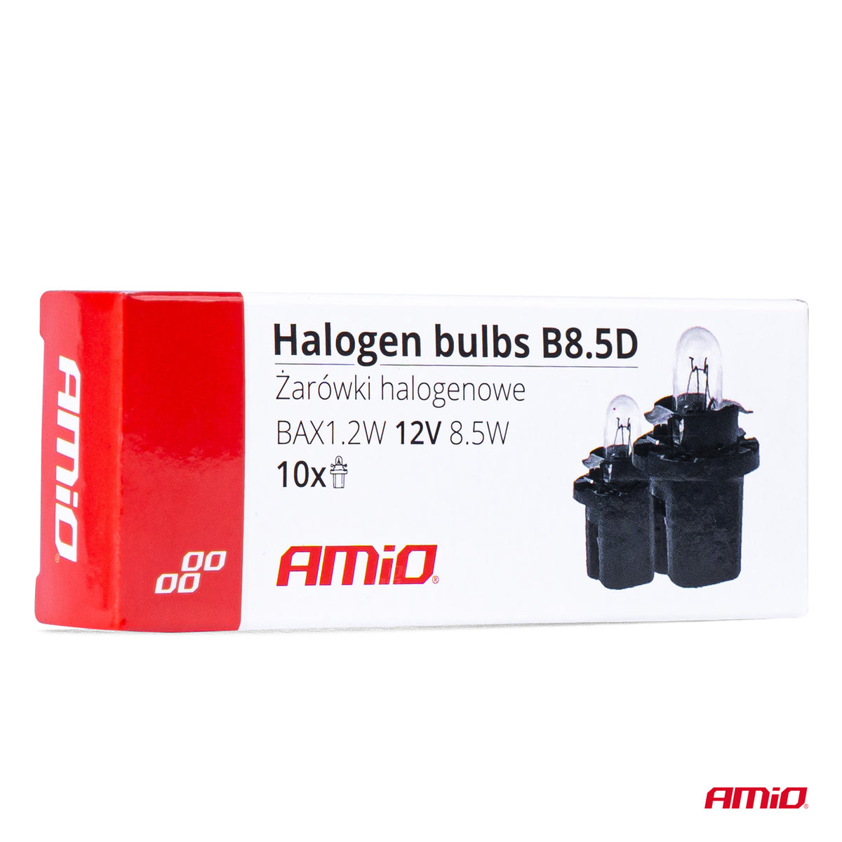 Halogeenlampen T5 B8.5D 12V 8.5W BAX1.2W wit 10st AMiO 03371 - AMiO 03371 - afbeelding 4