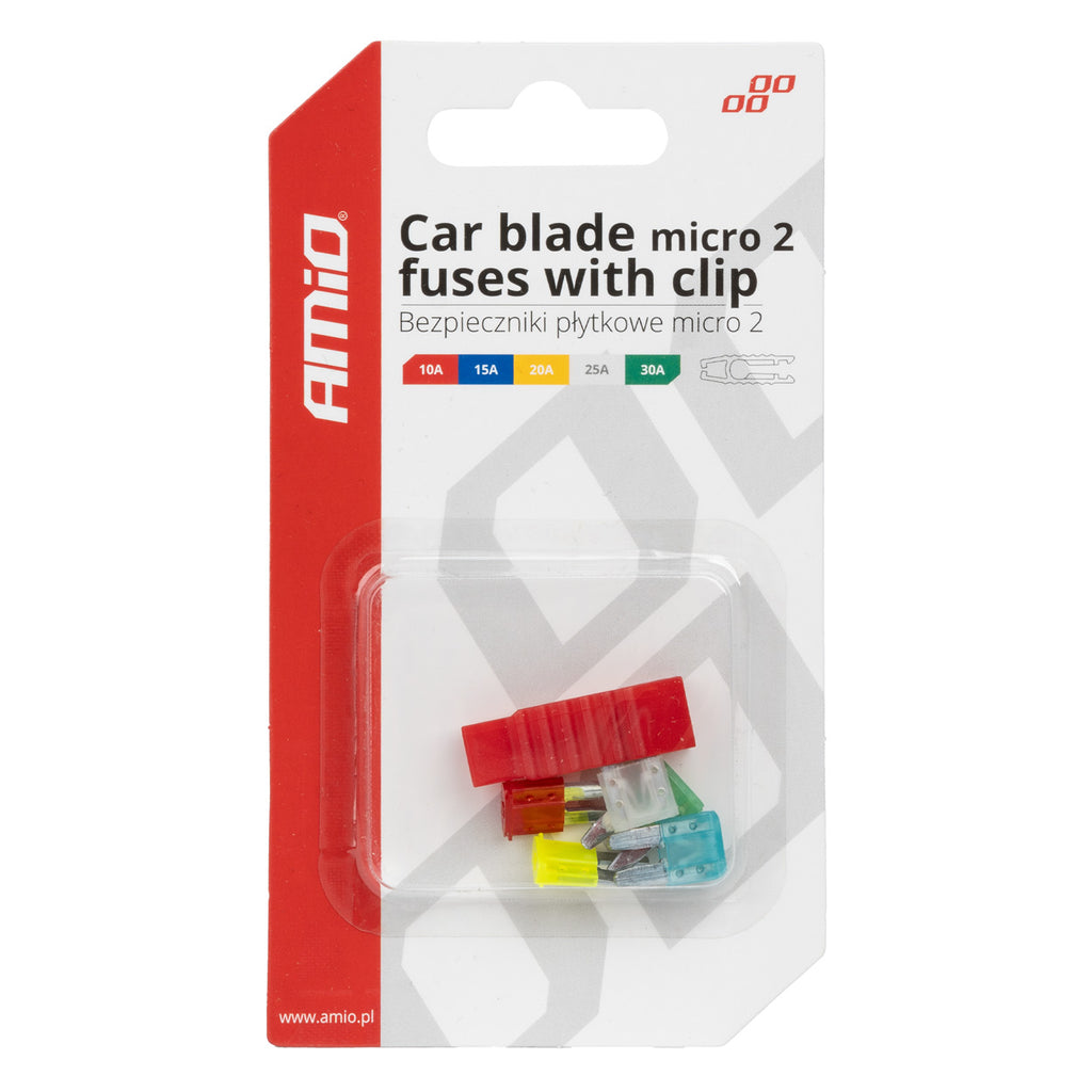 Autoblad micro 2 zekeringen met trekker, assortiment AMiO 03379 - AMiO 03379 - afbeelding 2