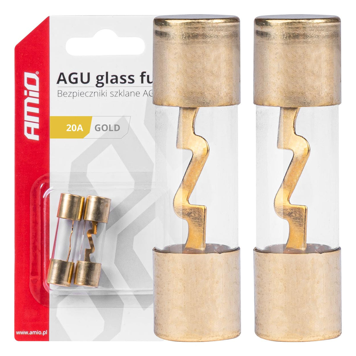 Auto AGU glaszekeringen 20A AMiO 03483 - AMiO 03483 - afbeelding 2