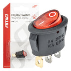 Eliptische schakelaar 12V/230V (met rood licht) BU02 AMiO 03612 - AMiO 03612 - afbeelding 1