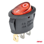 Eliptische schakelaar 12V/230V (met rood licht) BU02 AMiO 03612 - AMiO 03612 - afbeelding 2
