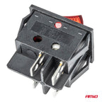 Rechthoekige schakelaar 12V/230V (met rood licht) BU02 AMiO 03613 - AMiO 03613 - afbeelding 4