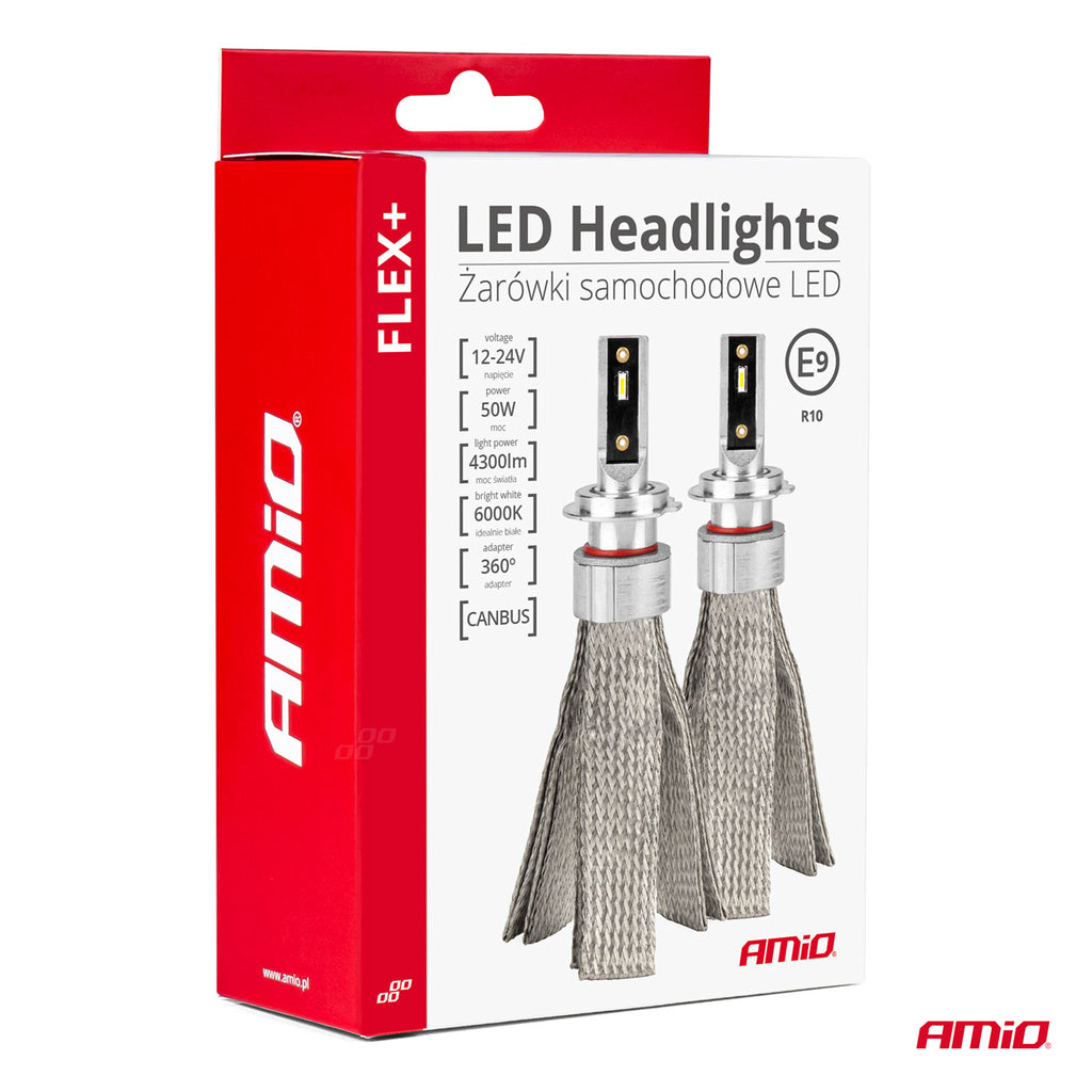 LED Koplampen FLEX+ Serie H3 canbus 6000K 12-24V AMiO 03656 - AMiO 03656 - afbeelding 5