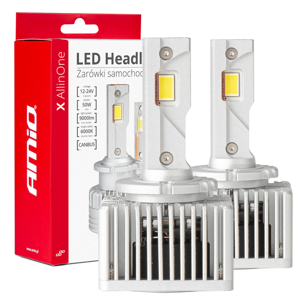 LED Koplampen X AllinOne Series D1S D3S D8S canbus 6000K AMiO 03669 - AMiO 03669 - afbeelding 1