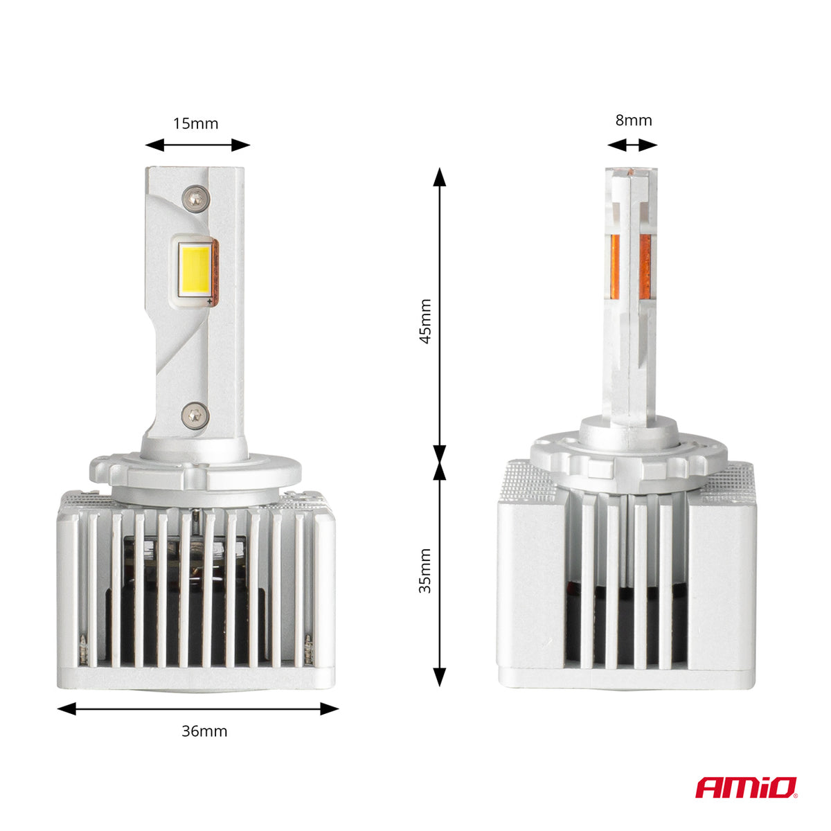 LED Koplampen X AllinOne Series D1S D3S D8S canbus 6000K AMiO 03669 - AMiO 03669 - afbeelding 3
