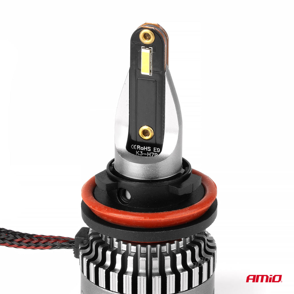LED-koplampen K3-serie H8 H9 H11 H16 12V 6000K canbus AMiO 03686 - AMiO 03686 - afbeelding 3