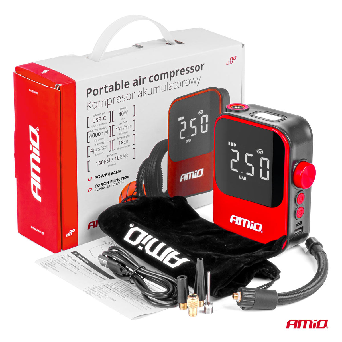 Draadloze luchtcompressor AMiO 03690 - AMiO 03690 - afbeelding 9