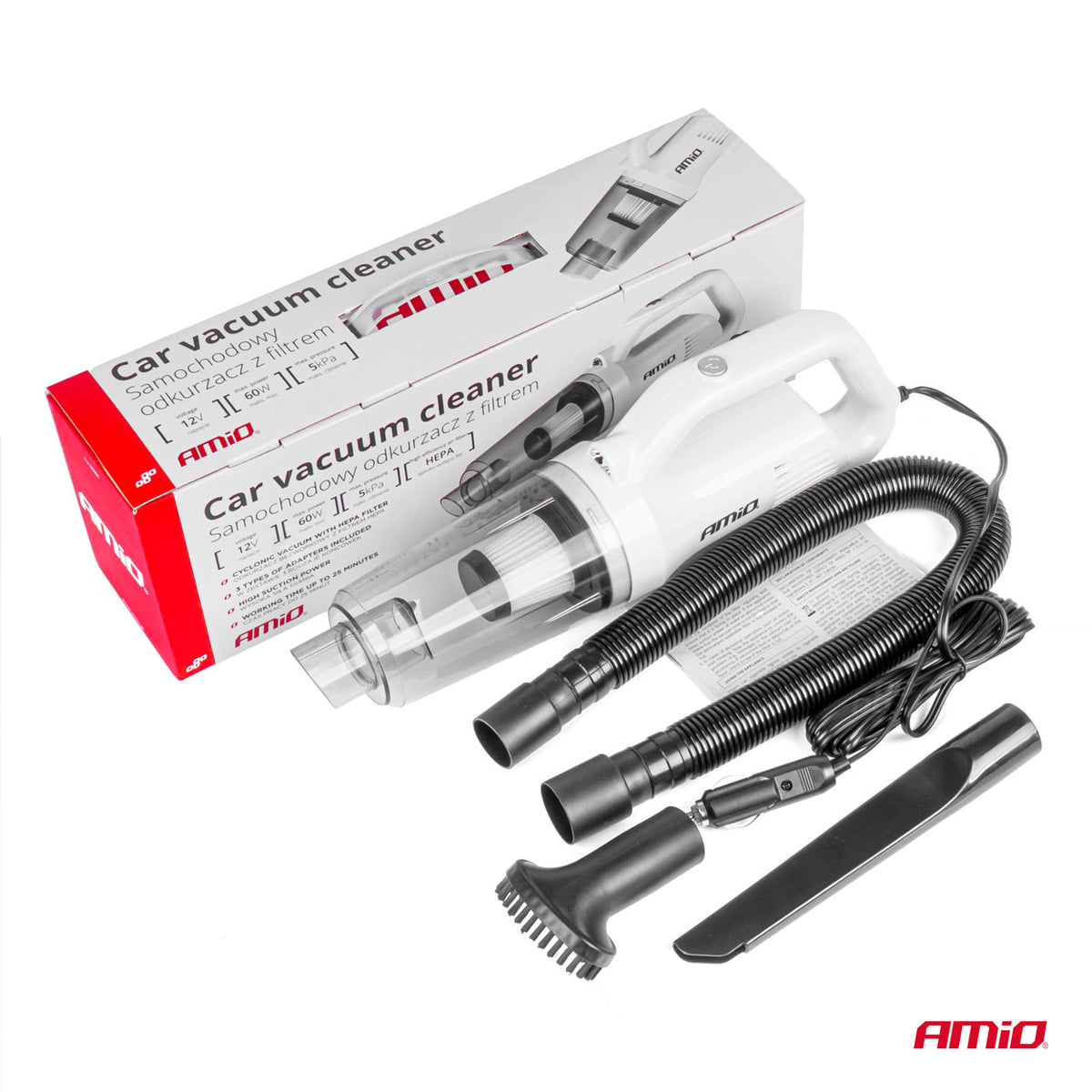 Autostofzuiger 12V 60W HEPA 5kPa AMiO 03691 - AMiO 03691 - afbeelding 7