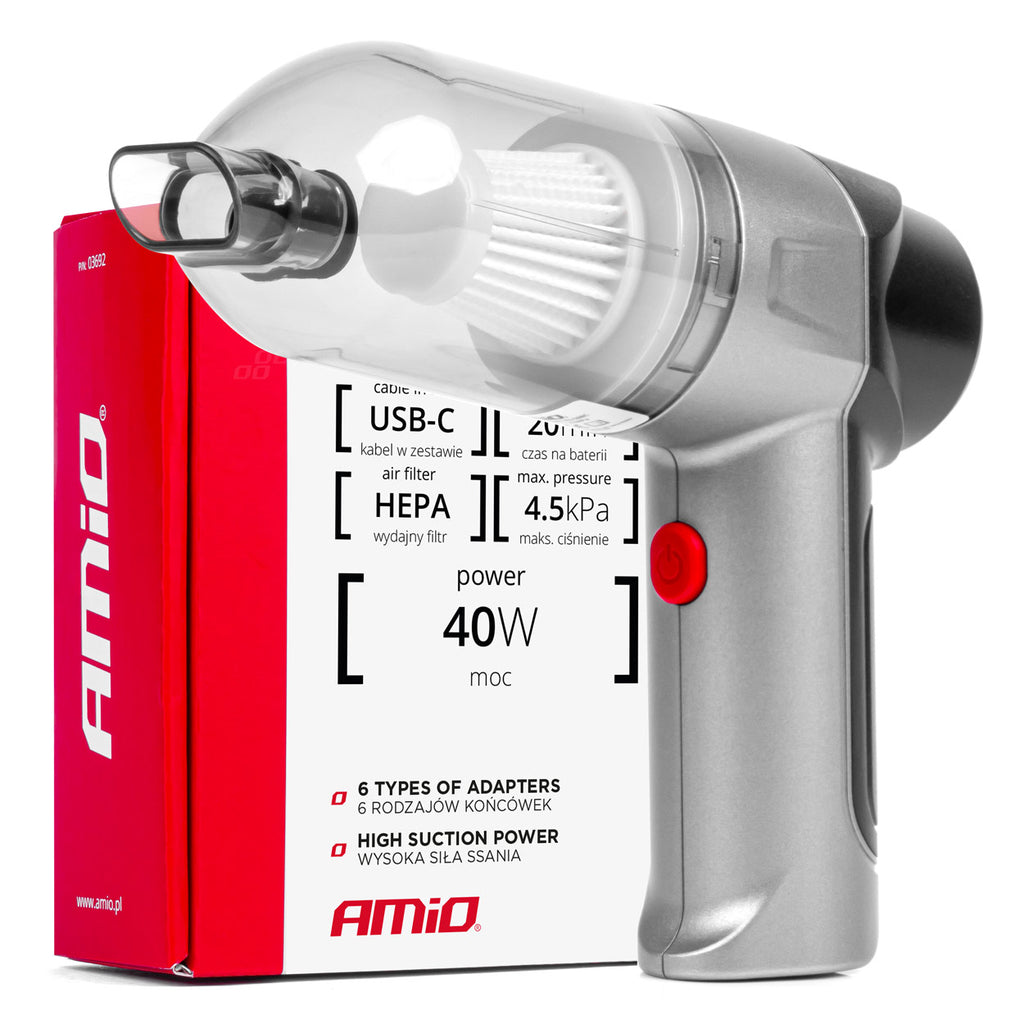 Draadloze autostofzuiger HEPA AMiO 03692 - AMiO 03692 - afbeelding 1