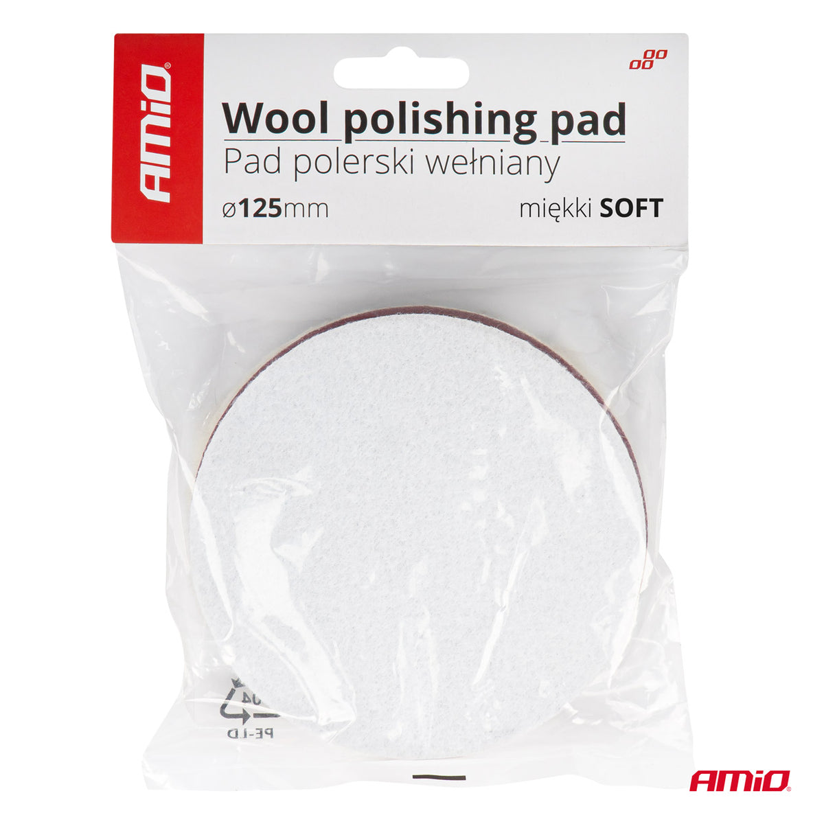 Wol polijstpad SOFT 125mm AMiO 03704 - AMiO 03704 - afbeelding 3