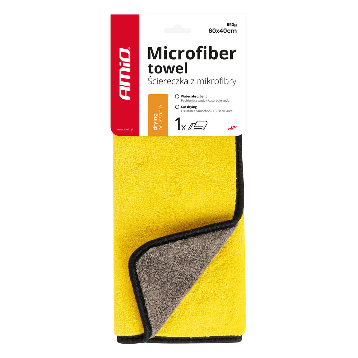 Microvezel droogdoek 40x60cm 950g AMiO 03756 - AMiO 03756 - afbeelding 1
