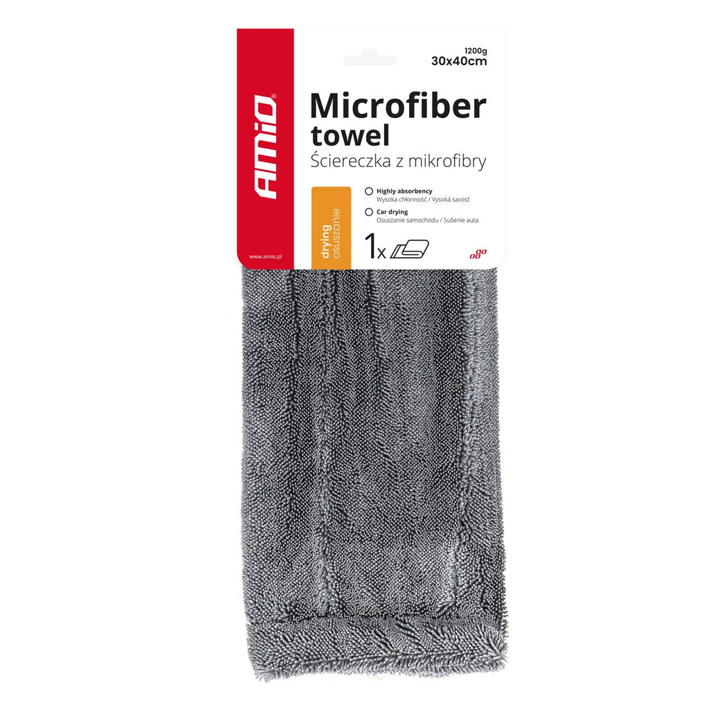 Microvezel droogdoek 30x40cm 1200g AMiO 03759 - AMiO 03759 - afbeelding 1