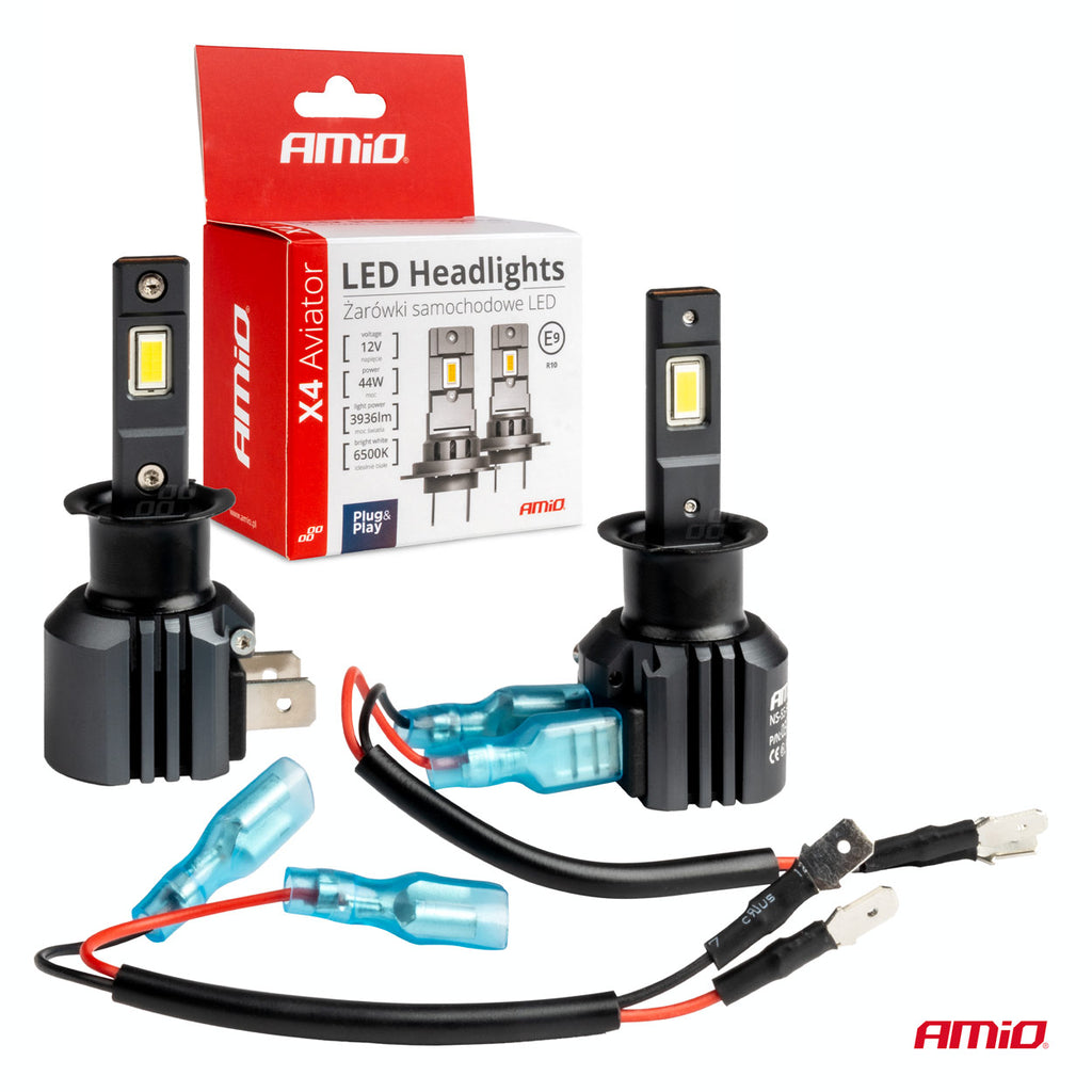 LED Koplampen X4-serie AVIATOR H3 6500K max 44W AMiO 03762 - AMiO 03762 - afbeelding 5