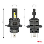 LED Koplampen X4-serie AVIATOR H4/H19 6500K max 44W AMiO 03763 - AMiO 03763 - afbeelding 3