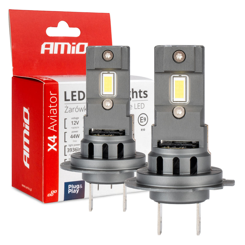 LED Koplampen X4-serie AVIATOR H7/H18 6500K max 44W AMiO 03764 - AMiO 03764 - afbeelding 1