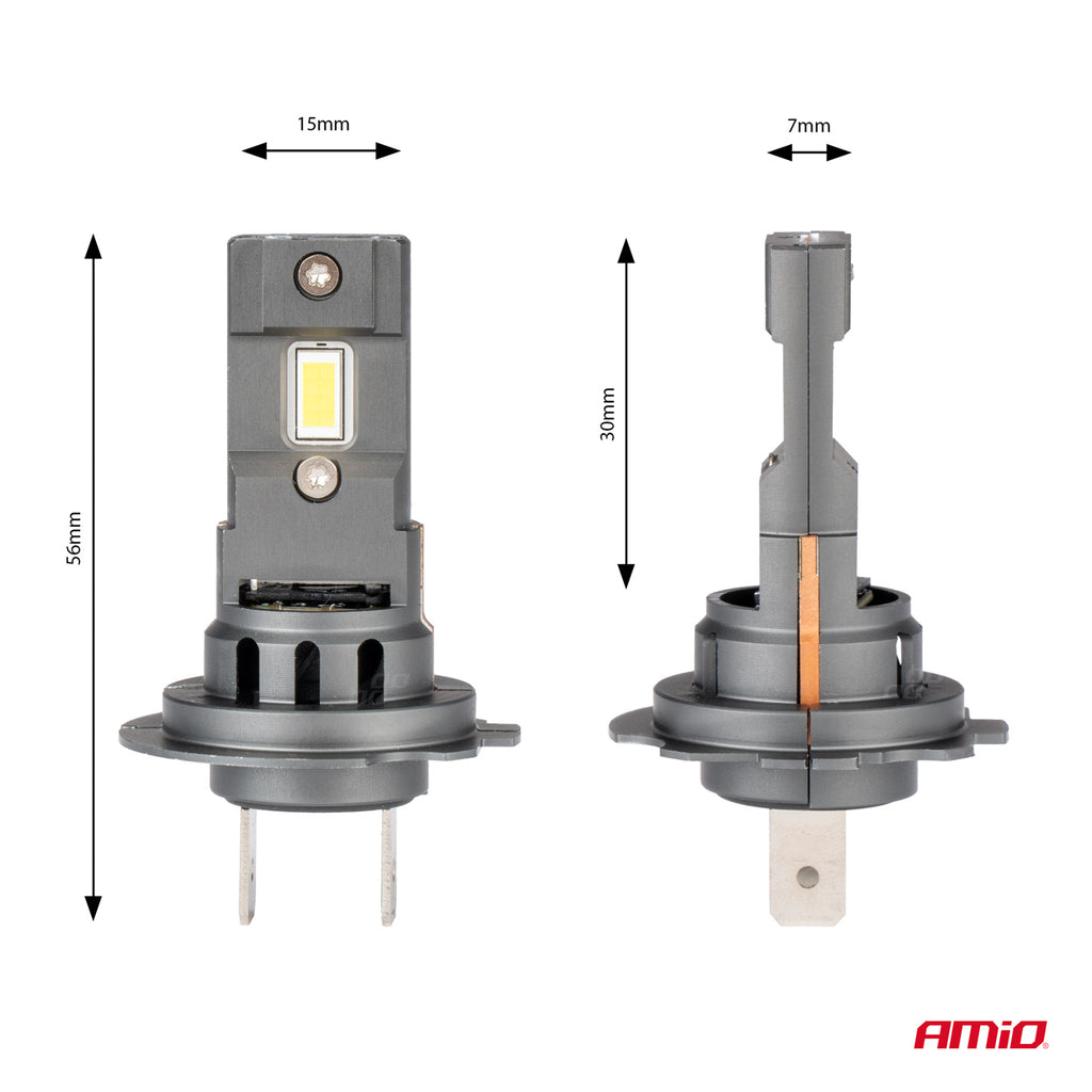 LED Koplampen X4-serie AVIATOR H7/H18 6500K max 44W AMiO 03764 - AMiO 03764 - afbeelding 3