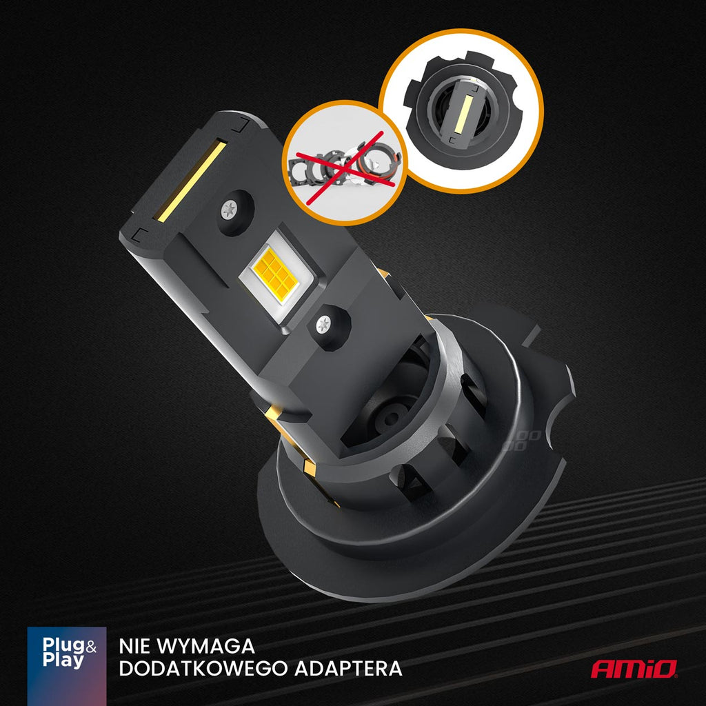 LED Koplampen X4-serie AVIATOR H7/H18 6500K max 44W AMiO 03764 - AMiO 03764 - afbeelding 10