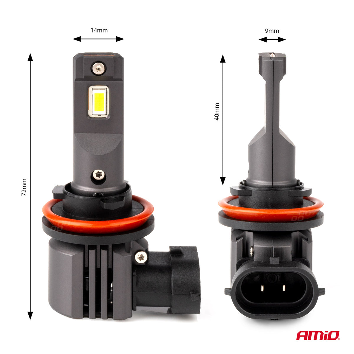 LED Koplampen X4-serie AVIATOR H8/H9/H11/H16 6500K max 44W AMiO 03765 - AMiO 03765 - afbeelding 3
