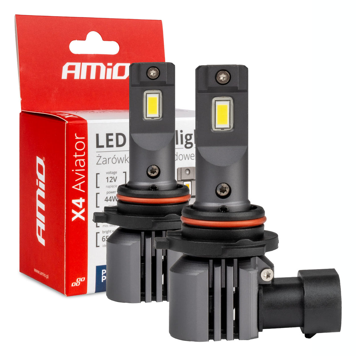 LED Koplampen X4-serie AVIATOR HB4 9006 6500K max 44W AMiO 03767 - AMiO 03767 - afbeelding 3