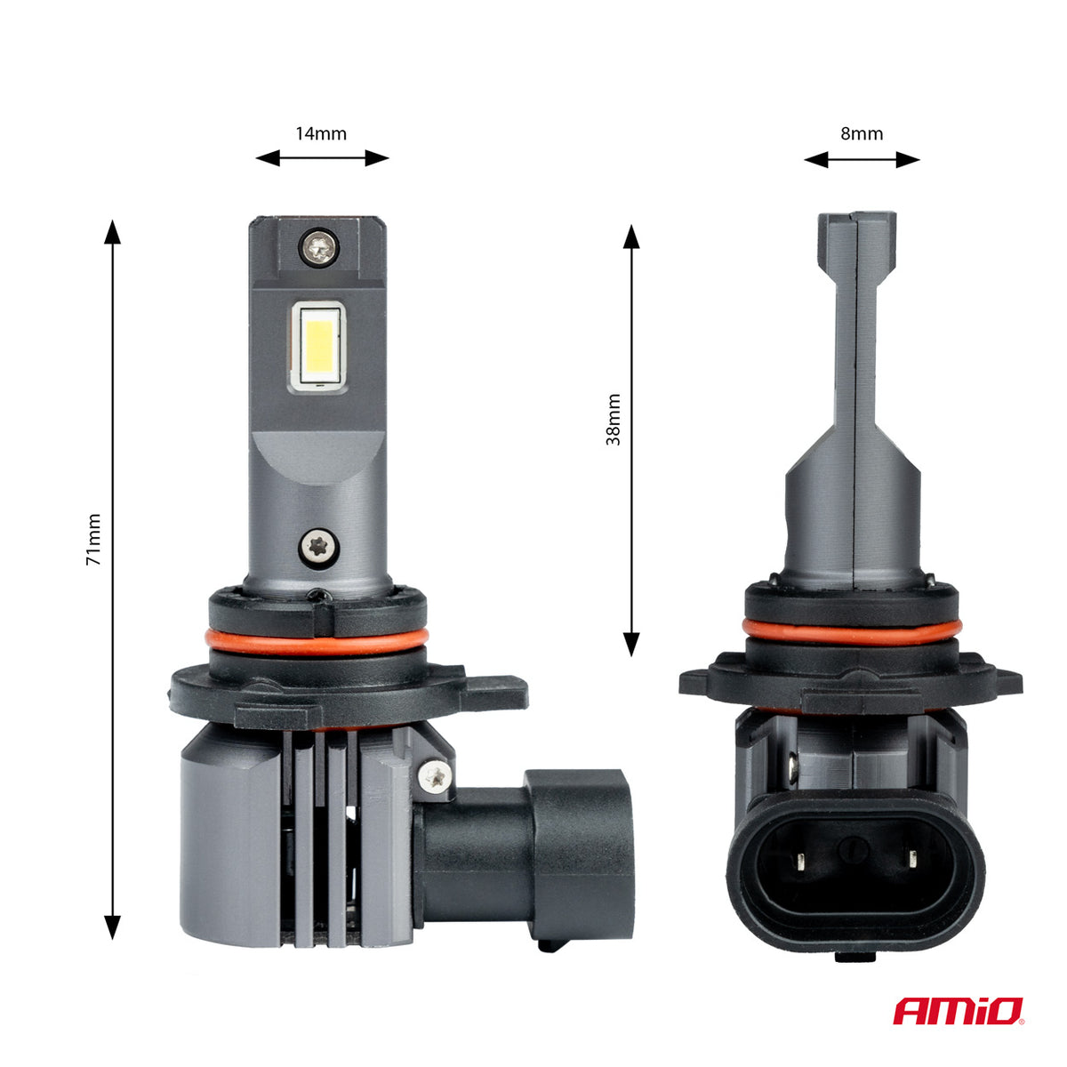 LED Koplampen X4-serie AVIATOR HIR2 9012 6500K max 44W AMiO 03768 - AMiO 03768 - afbeelding 3