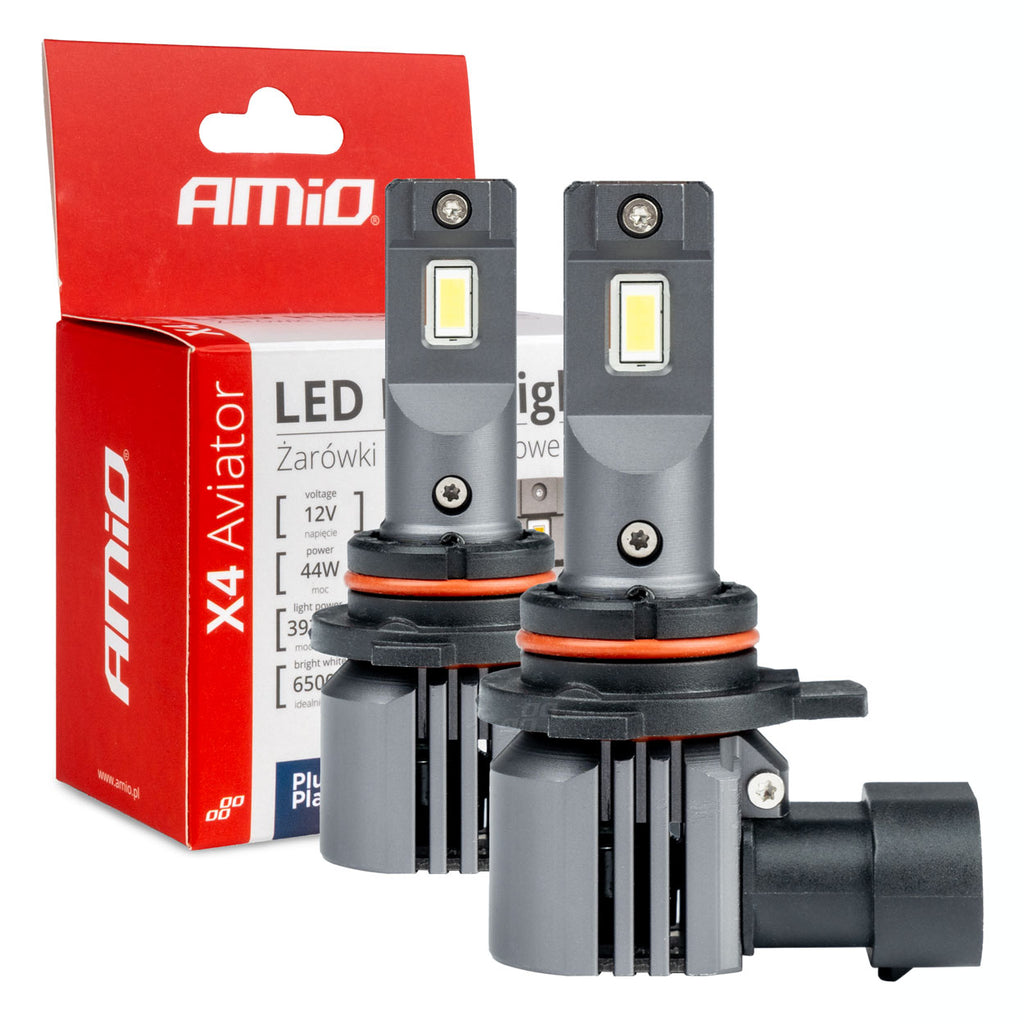 LED Koplampen X4-serie AVIATOR HIR2 9012 6500K max 44W AMiO 03768 - AMiO 03768 - afbeelding 5