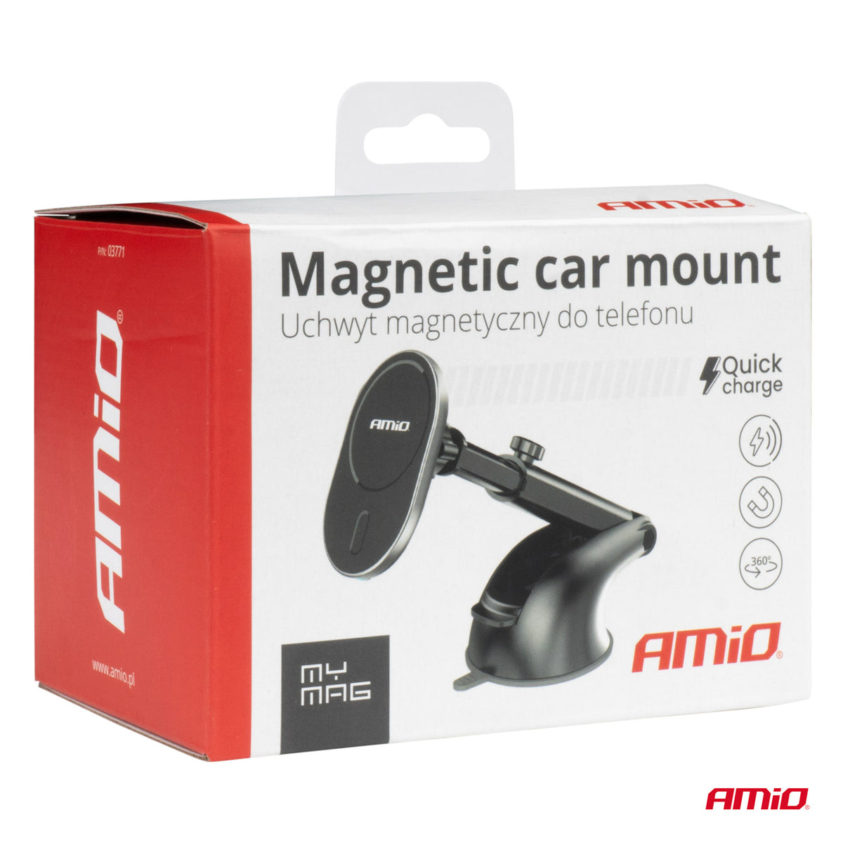 Zuignap Telefoonhouder met Draadloze Oplader My Mag 15W AMiO 03771 - AMiO 03771 - afbeelding 4