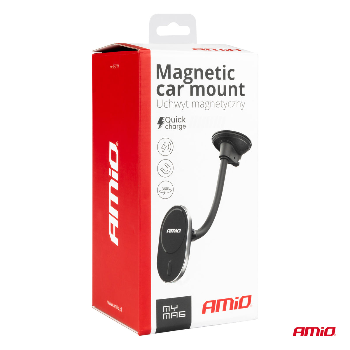 Zuignap Telefoonhouder met Draadloze Oplader My Mag 15W AMiO 03772 - AMiO 03772 - afbeelding 4