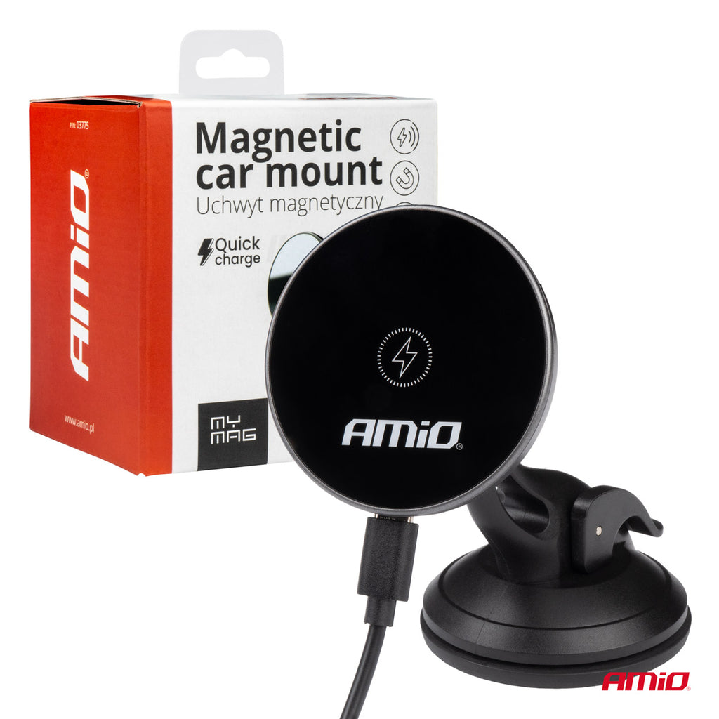 Zuignap Telefoonhouder met Draadloze Oplader My Mag 15W AMiO 03775 - AMiO 03775 - afbeelding 3