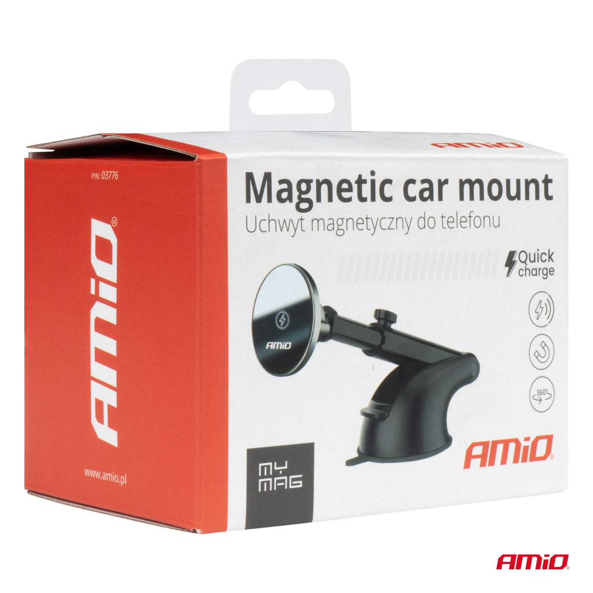 Zuignap Telefoonhouder met Draadloze Oplader 15W AMiO 03776 - AMiO 03776 - afbeelding 4